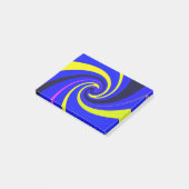 Blauwe vortex post-it® notes (Schuin)
