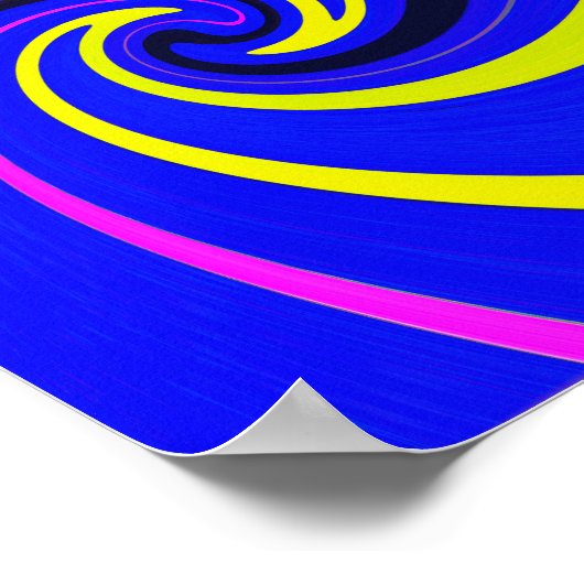 Blauwe vortex poster (Hoek)