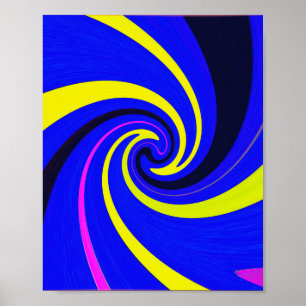 Blauwe vortex poster