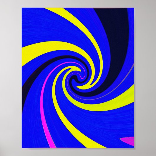 Blauwe vortex poster (Voorkant)