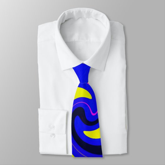 Blauwe vortex stropdas (Gebonden)