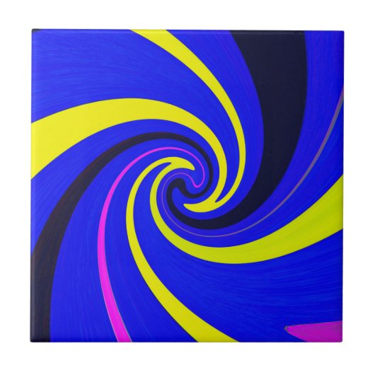 Blauwe vortex tegeltje (Voorkant)