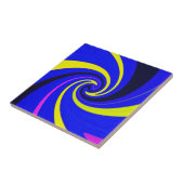 Blauwe vortex tegeltje (Zijkant)