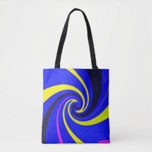 Blauwe vortex tote bag