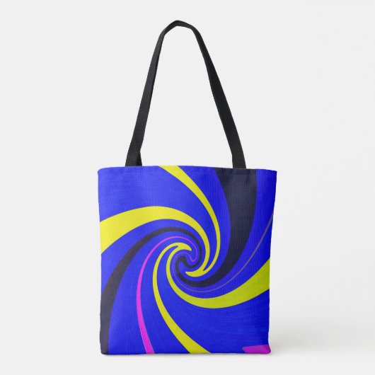 Blauwe vortex tote bag (Achterkant)