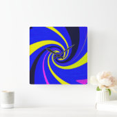Blauwe vortex vierkante klok (Huis)