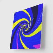 Blauwe vortex vierkante klok (Hoek)