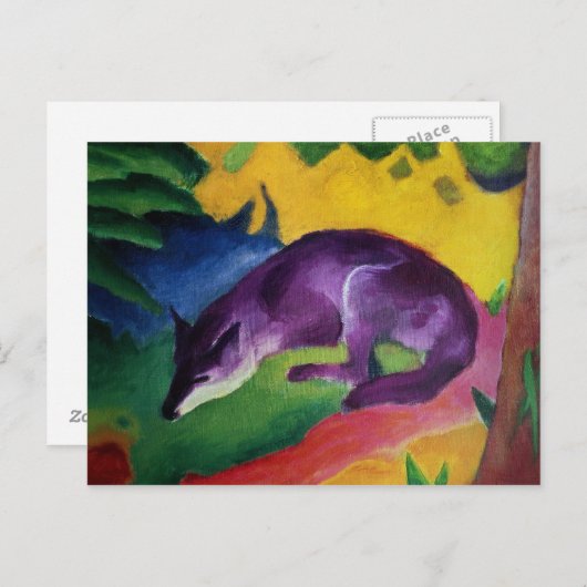 Blauwe vos, 1911 briefkaart (Voorkant / Achterkant)