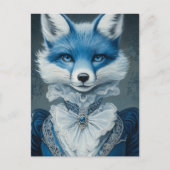 Blauwe Vos Briefkaart (Voorkant)