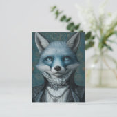 Blauwe Vos Briefkaart (Staand voorkant)