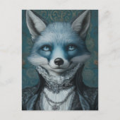 Blauwe Vos Briefkaart (Voorkant)