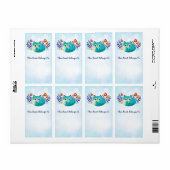 Blauwe Vos Ex Libris Etiket (Full Sheet)