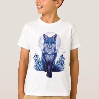 BLAUWE VOS IN DE MAAN T-SHIRT