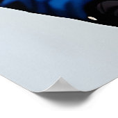 Blauwe vos in politieuniform | AI Art Poster (Hoek)