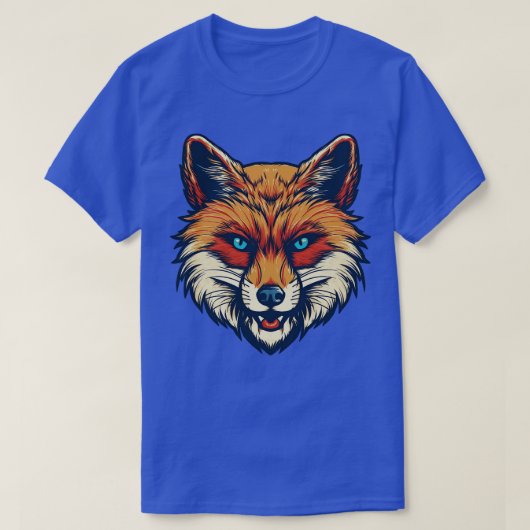 Blauwe vos t-shirt (Design voorkant)