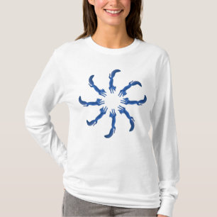 Blauwe vossencirkel t-shirt