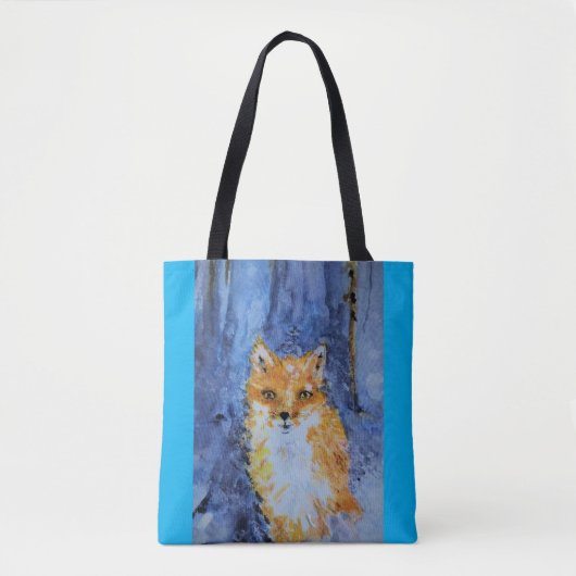 Blauwe Vossentas Tote Bag (Voorkant)