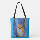 Blauwe Vossentas Tote Bag (Achterkant)