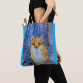Blauwe Vossentas Tote Bag (Dichtbij)