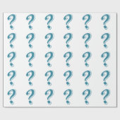 BLAUWE VRAAG MARK GRAPHICS CURIOUS CADEAUPAPIER (Vlak)