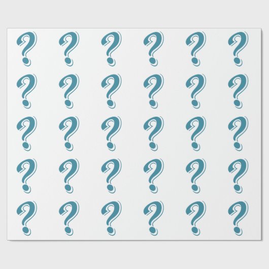 BLAUWE VRAAG MARK GRAPHICS CURIOUS CADEAUPAPIER (Vlak)