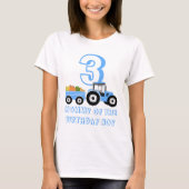 Blauwe Vrachtwagen Boerderij Produce Moeder Pap T-shirt (Voorkant)