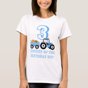 Blauwe Vrachtwagen Boerderij Produce Moeder Pap T-shirt