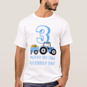 Blauwe Vrachtwagen Boerderij Produce Moeder Pap T-shirt (Voorkant)