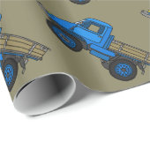 Blauwe vrachtwagen cadeaupapier (Rol Hoek)