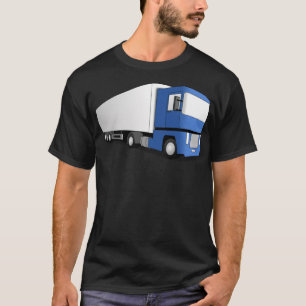 Blauwe vrachtwagen grappige varkenscadeaus fitness t-shirt