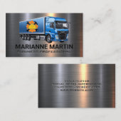 blauwe vrachtwagen | hard Pet voor de bouw | Tools Visitekaartje (Voorkant / Achterkant)