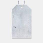  Blauwe Vrachtwagen met Kerstboom Cadeaulabel (Achterkant)