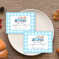 Blauwe vrachtwagen - raad eens hoeveel pompoen er 