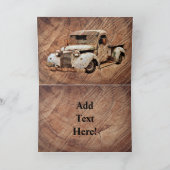  Blauwe Vrachtwagen Rustieke Schuur Dank u Kaart (Binnen)