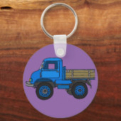 Blauwe vrachtwagen sleutelhanger (Voorkant)