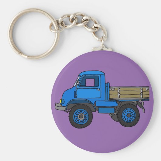Blauwe vrachtwagen sleutelhanger (Voorkant)