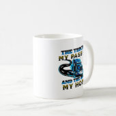 Blauwe Vrachtwagen Snelheid Road Passion Home Driv Koffiemok (Voorkant rechts)