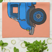 Blauwe vrachtwagen theedoek (Gevouwen)