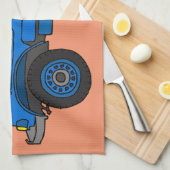 Blauwe vrachtwagen theedoek (Quarter Fold)