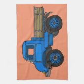Blauwe vrachtwagen theedoek (Verticaal)
