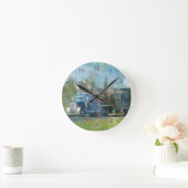 Blauwe Vrachtwagen Wall Clock Ronde Klok (Huis)