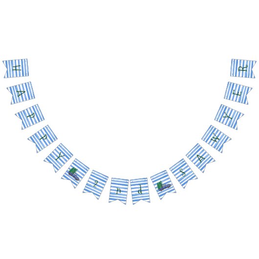 Blauwe vrachtwagenboom Gedekte jaarbanner Vlaggetjes (Alle)