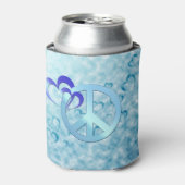 Blauwe vrede blikjeskoeler (Blikje Voorkant)