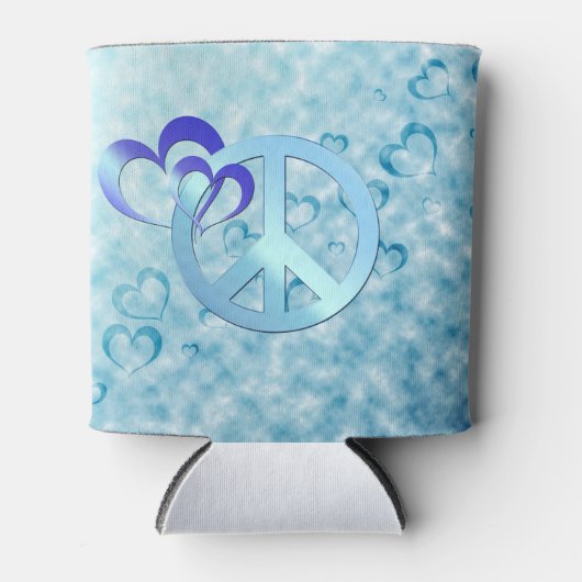 Blauwe vrede blikjeskoeler (Voorkant)