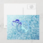 Blauwe vrede briefkaart (Voorkant / Achterkant)