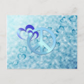 Blauwe vrede briefkaart (Voorkant)