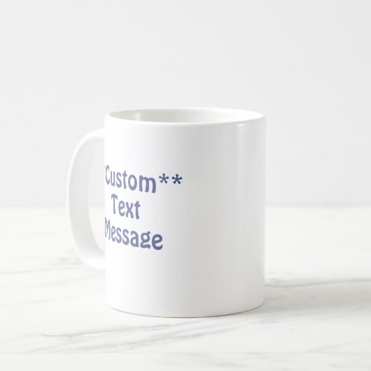 Blauwe vrede en liefde koffiemok (Voorkant links)