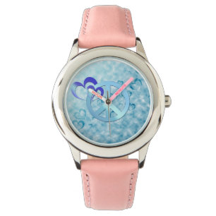Blauwe vrede horloge