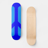 Blauwe vrede persoonlijk skateboard (Voorkant)