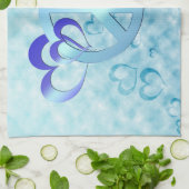 Blauwe vrede theedoek (Gevouwen)